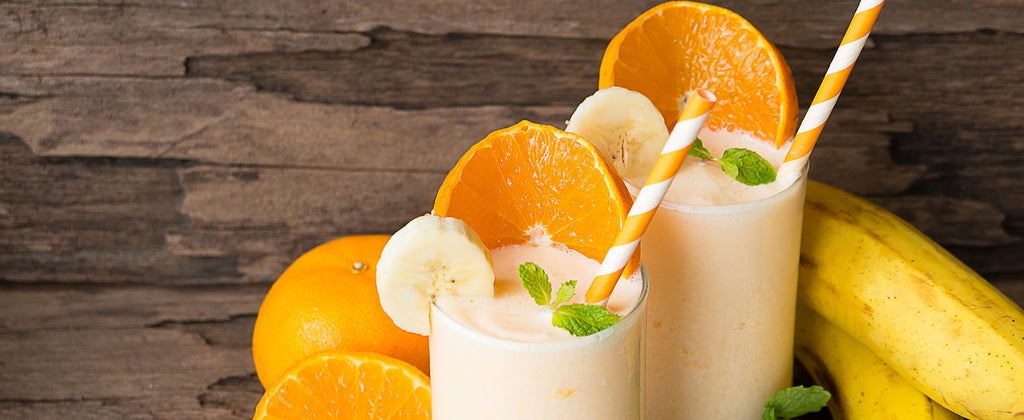 Orange And Frozen Banana Smoothie